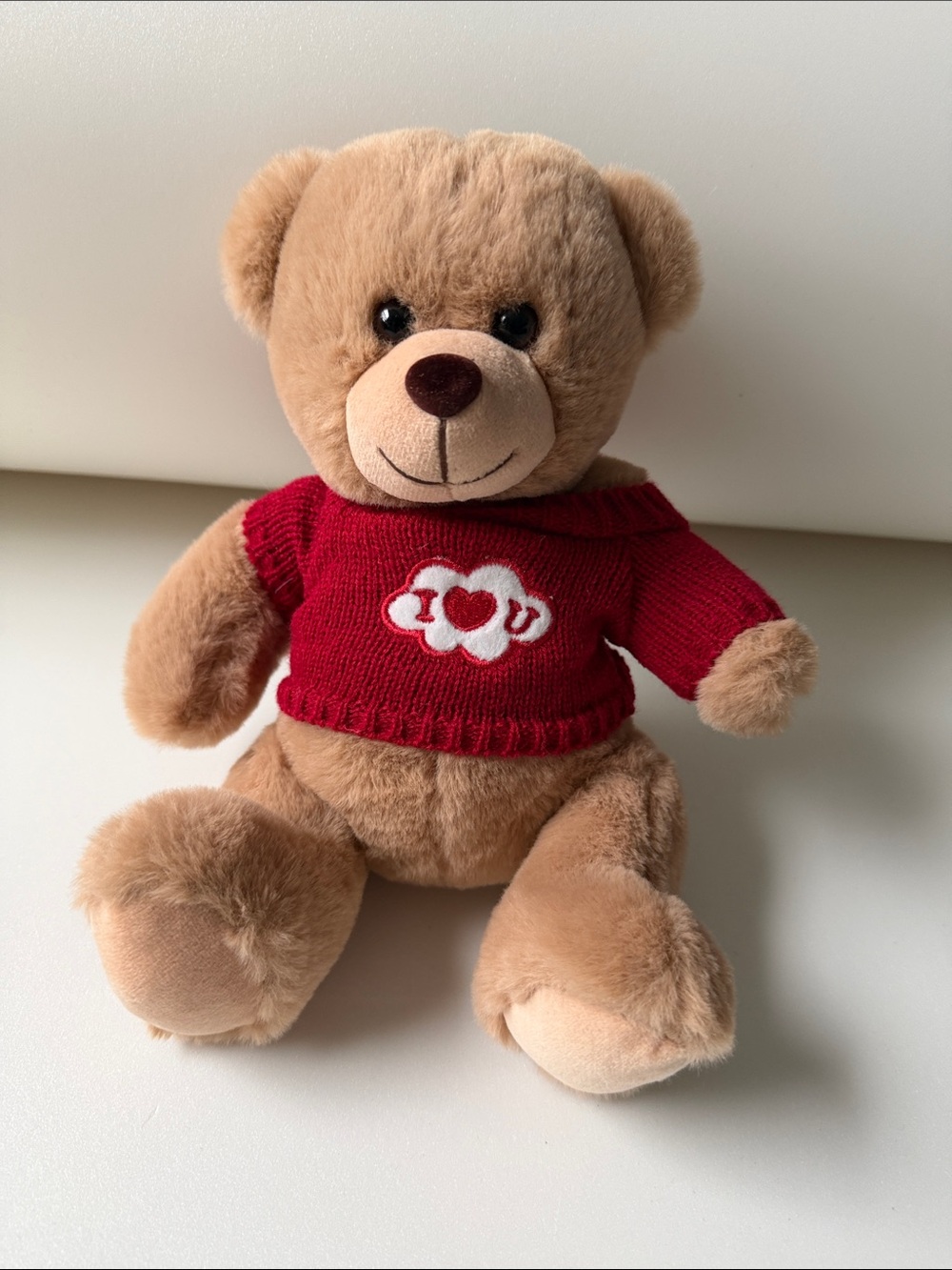 Brown Teddy Bear with Red 'I ♥ U' Sweater Plush